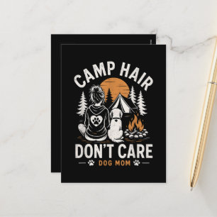 Dog Mum Camping Outdoor Campfire Holiday Postcard