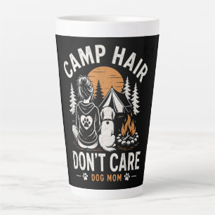 Dog Mum Camping Outdoor Campfire Latte Mug