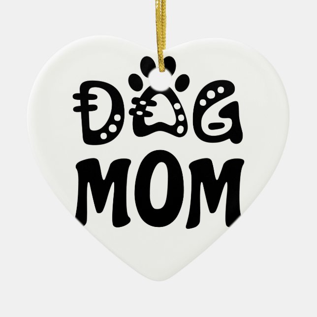 Dog Mum Ceramic Ornament (Front)