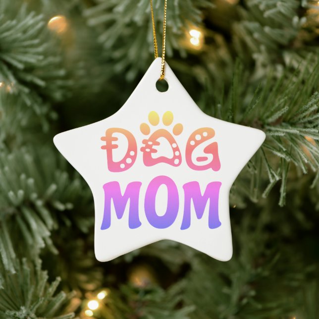 Dog Mum Ceramic Ornament (Tree)