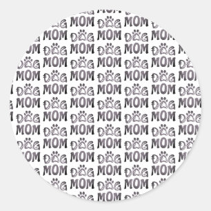Dog Mum Classic Round Sticker