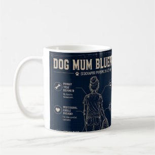 Dog Mum Cockapoo Blueprint  Coffee Mug