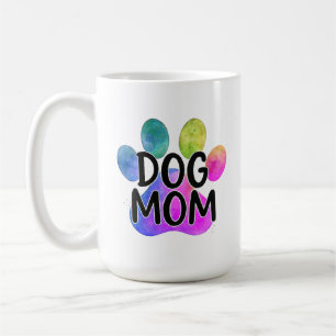 Dog Mum colourful paw pet lover Mother's Day Mummy Coffee Mug