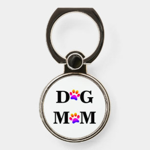 Dog Mum Colourful Text Cute Phone Ring Stand