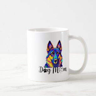 Dog Mum Cool Colourful German Shepherd Heart Paw P Coffee Mug