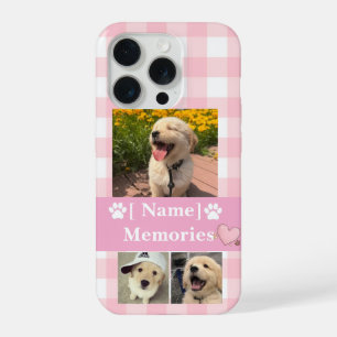 Dog Mum Custom Name Photo Collage Memories iPhone 15 Pro Case