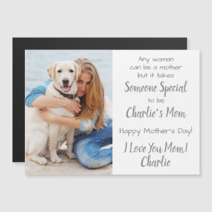 Dog Mum Custom Pet Photo Mother's Day Card