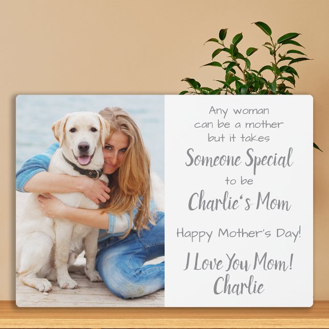 Dog Mum Custom Pet Photo Mother's Day Plaque (Creator Uploaded)