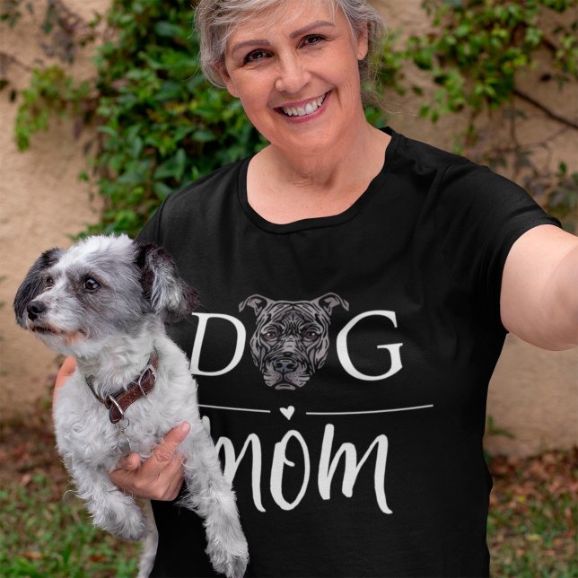 Dog Mum Cute American Pit Bull Terrier T-Shirt (Creator Uploaded)