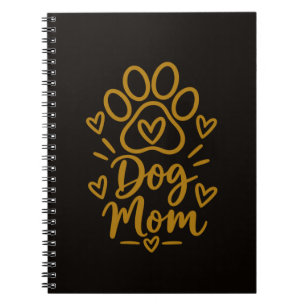 Dog Mum Cute Paw Print Dog Lover Gift Notebook