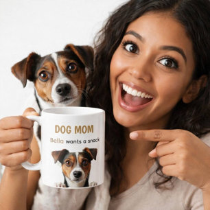 Dog Mum Cute Puppy Coffee Quote Design Mug