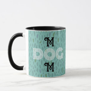 Dog Mum cute trendy mug typography black blue