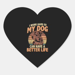 Dog Mum & Dad Motivational Pet Quote Design Heart Sticker