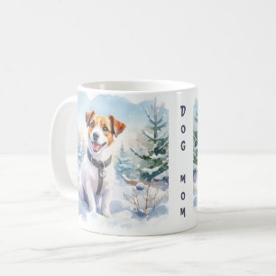 Dog Mum / Dad Winter Vibes jack russell -  Coffee Mug