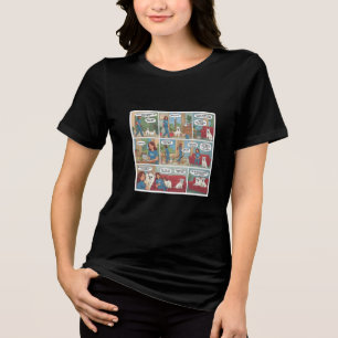 Dog Mum Daily Routine Comic Strip 2025 Tri-Blend S Shirt