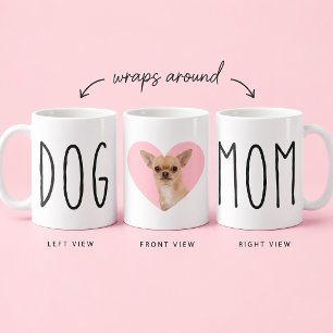 Dog Mum Dog Lover Custom Photo Handwritten Text Coffee Mug