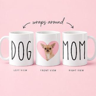 Dog Mum Dog Lover Custom Photo Handwritten Text Coffee Mug