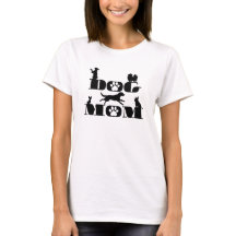 Dog Mum Dog Silhouette Paw Print Cute Pet Lover