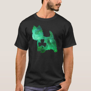 Dog Mum Dog  St Patrick's Day Westie Mum Mens Wome T-Shirt
