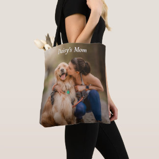 Dog Mum Double Sided Custom Photo Tote Bag