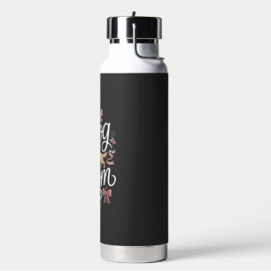 Dog Mum  Elegant Coquette Golden Retriever Design Water Bottle