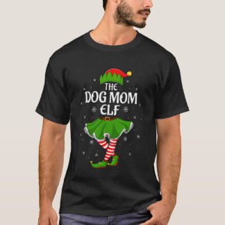 Dog Mum Elf Christmas Family Girls Women Elf Squad T-Shirt