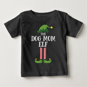 Dog Mum Elf Matching Family Group Christmas Party Baby T-Shirt