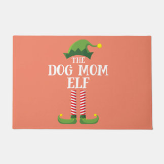 Dog Mum Elf Matching Family Group Christmas Party Doormat