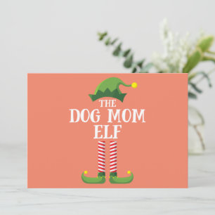 Dog Mum Elf Matching Family Group Christmas Party Invitation