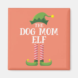 Dog Mum Elf Matching Family Group Christmas Party Magnet