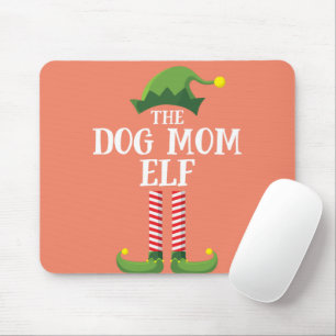 Dog Mum Elf Matching Family Group Christmas Party Mouse Pad