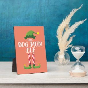 Dog Mum Elf Matching Family Group Christmas Party Plaque