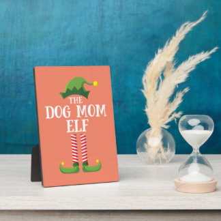 Dog Mum Elf Matching Family Group Christmas Party Plaque