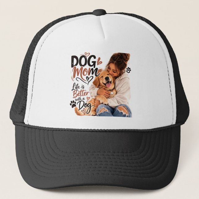 Dog Mum Embroidered Cap – Casual Everyday Hat (Front)