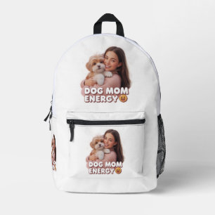  Dog Mum Energy - trendy dog mum design  Printed Backpack