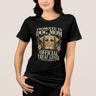 Dog Mum Est 2026 Official Treat Giver Crown Tri-Blend Shirt