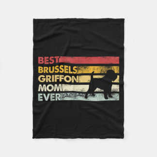 Dog Mum Ever - Mother Brussels Griffon Fleece Blanket