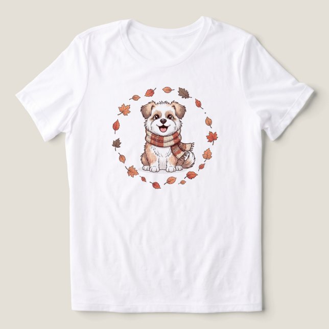 Dog Mum Fall Edition | WHITE ONLY Tri-Blend Shirt (Design Front)