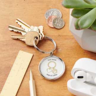 Dog Mum Fuel Coffee & Paws Custom Keychain