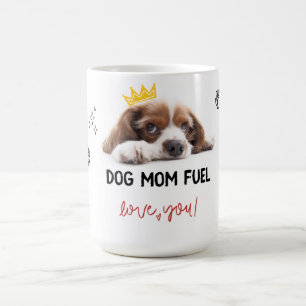 Dog Mum Fuel – Cute Puppy Mug with Paws and Hearts