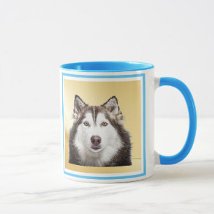 Dog Mum Funny Mother's Day Pet Photo Blue Inside Mug