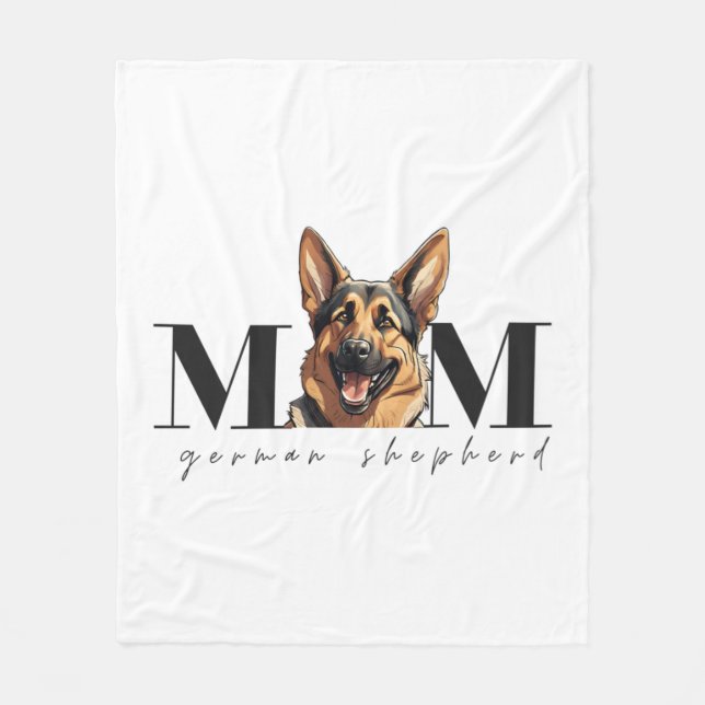 Dog Mum GERMAN SHEPHERD DOG Classic T-Shirt Fleece Blanket (Front)
