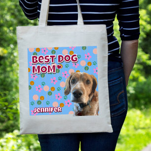 Dog Mum Gift, Personalised Pet Photo Mother’s Day Tote Bag