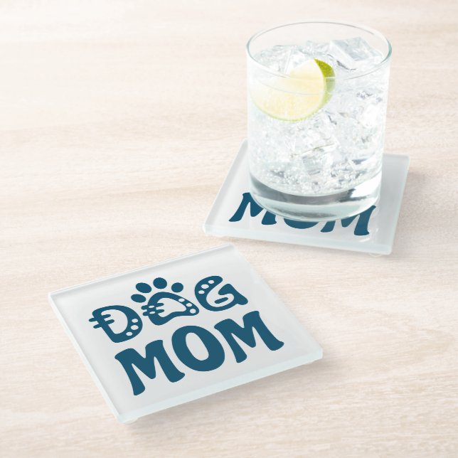 Dog Mum Glass Coaster (Angled)