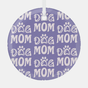 Dog Mum Glass Tree Decoration