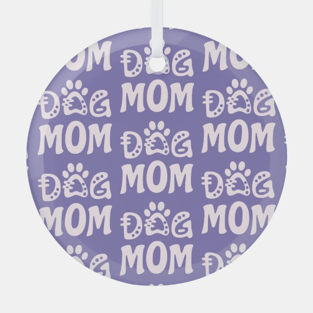 Dog Mum Glass Tree Decoration (Front)