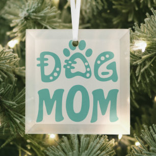 Dog Mum Glass Tree Decoration