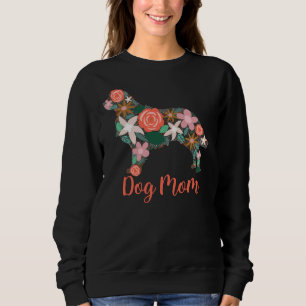 Dog Mum Golden Retriever Floral Silhouette Sweatshirt