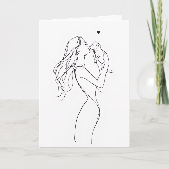 Dog Mum Greeting Card Pet Lover Card (Front)