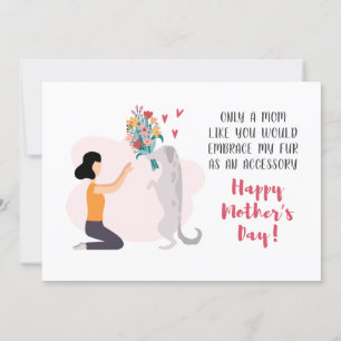 Dog Mum Happy Mothers Day Flowers Holiday Card